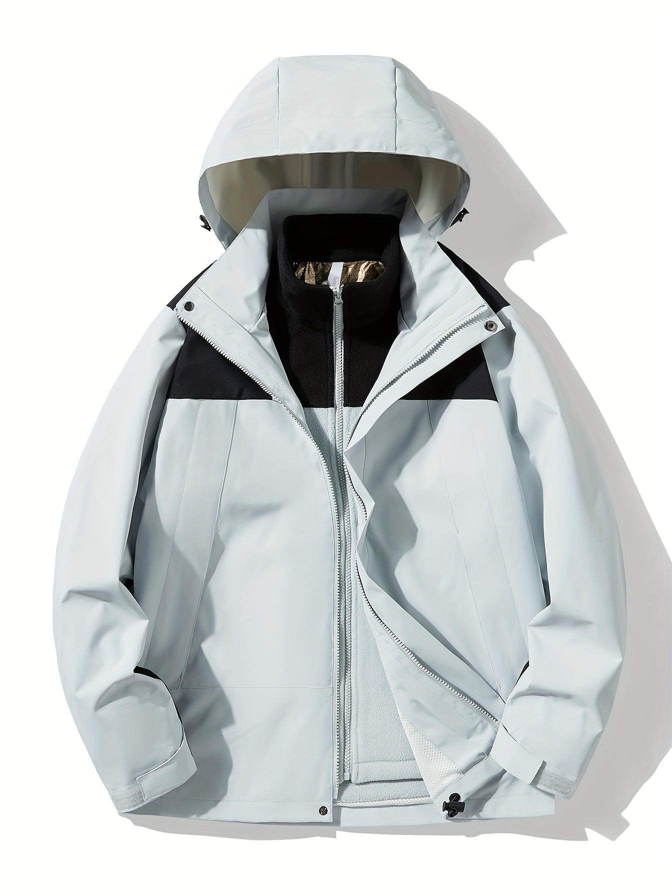 womens 3 in 1 winter outdoor jacket set waterproof warm with detachable fleece liner hooded for hiking travel details 6