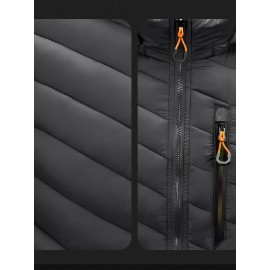 Women's Slim-Fit Waterproof Hooded Jacket - Casual & Stylish, Long Sleeve, Machine Washable for Fall/Winter